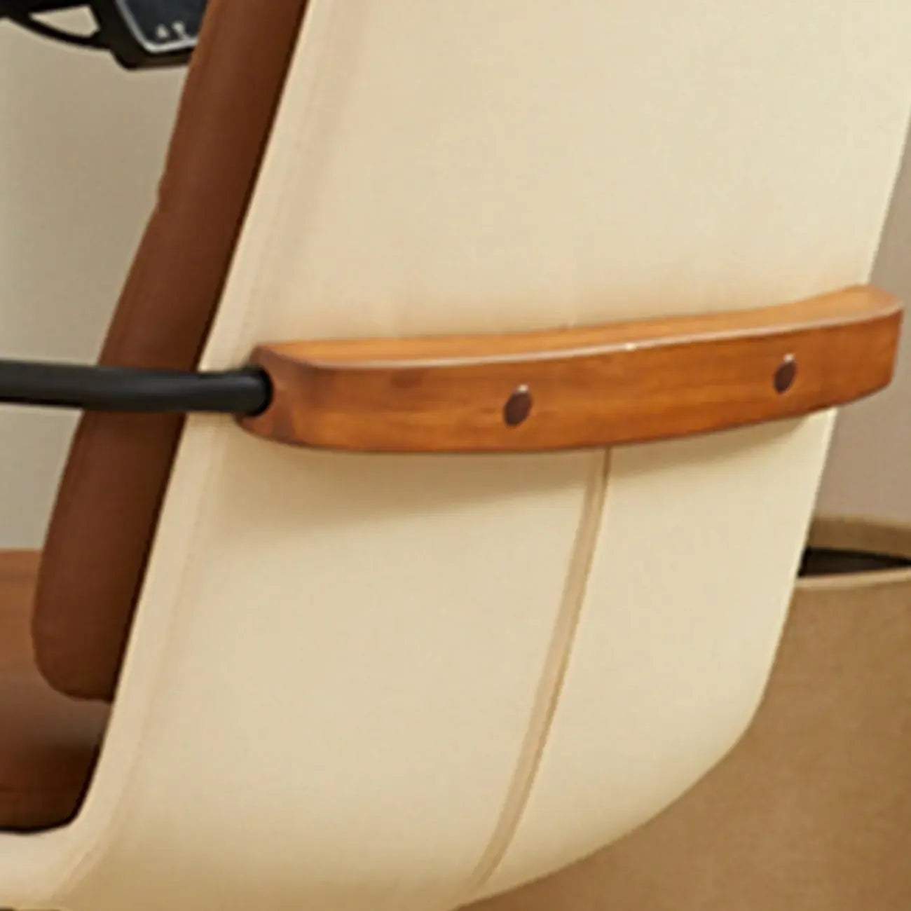 Chaise de bureau pivotante réglable, rembourrée et moderne, marron