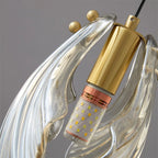Suspension îlot contemporaine en verre à 3 lumières réglables