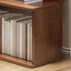 Bibliothèque d'angle ouverte à 5 niveaux en bois gris