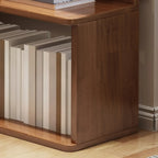 Bibliothèque d'angle ouverte à 5 niveaux en bois gris