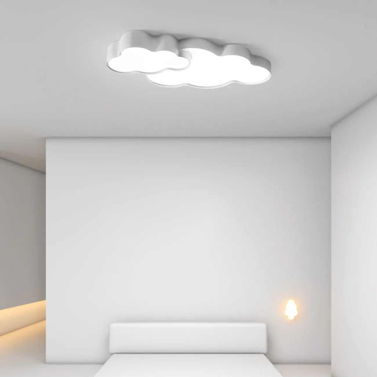 Plafoniera LED dimmerabile a nuvola da 21,5W per creare atmosfera in camera da letto