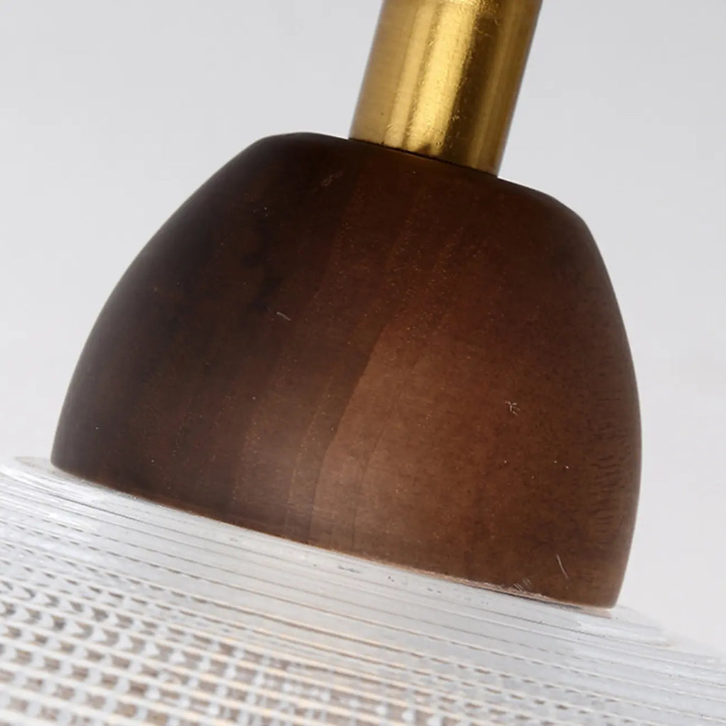 Plafonnier semi-encastré à dôme en verre dégradé caramel