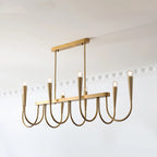 Suspension moderne dorée réglable pour îlot de cuisine
