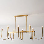 Suspension moderne dorée réglable pour îlot de cuisine