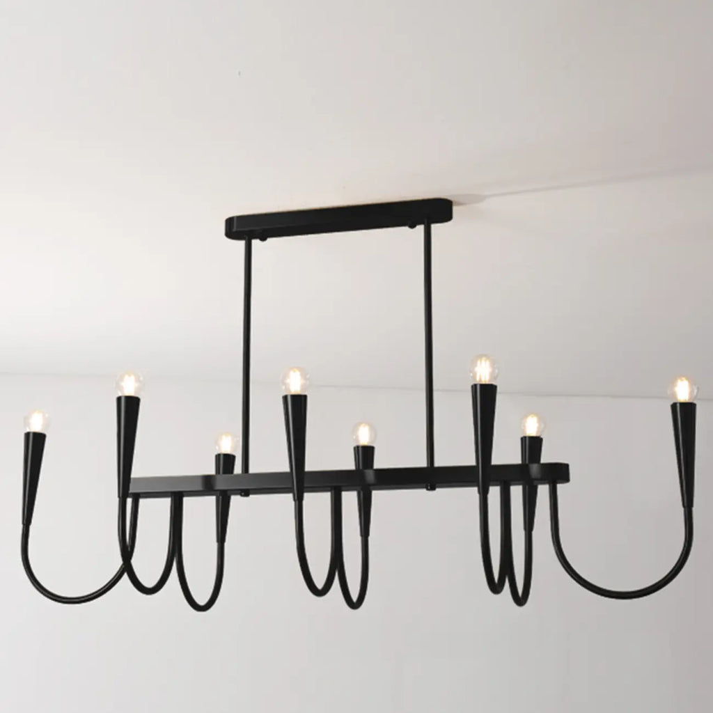 Suspension moderne dorée réglable pour îlot de cuisine