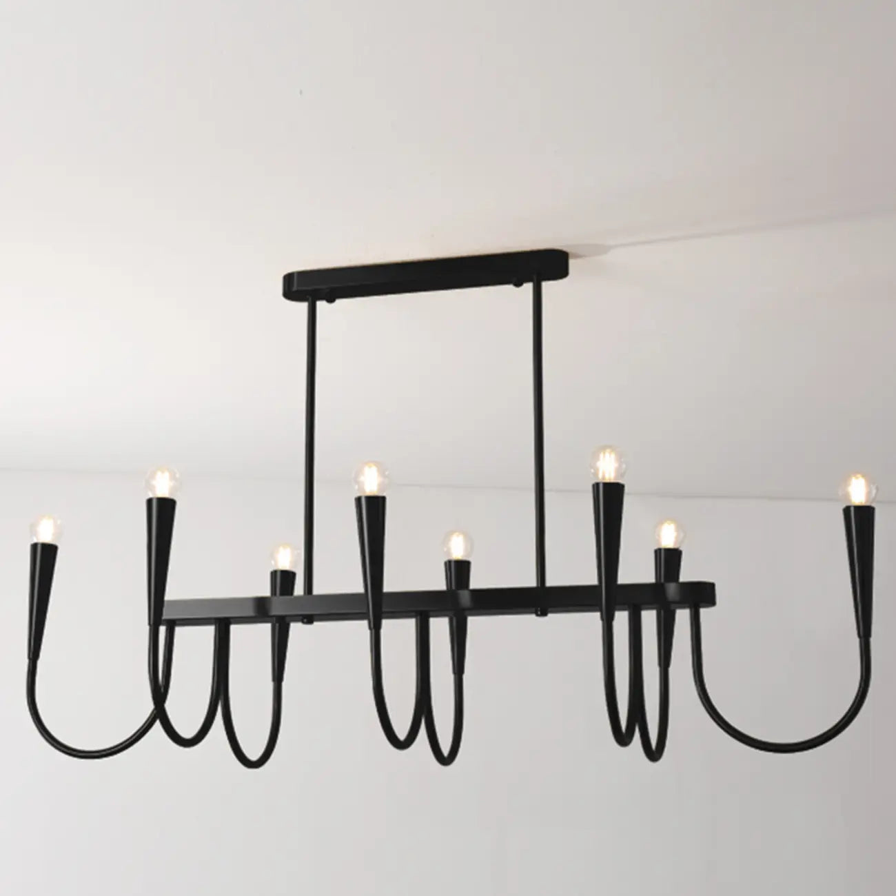 Suspension moderne dorée réglable pour îlot de cuisine