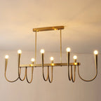 Suspension moderne dorée réglable pour îlot de cuisine
