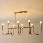 Suspension moderne dorée réglable pour îlot de cuisine