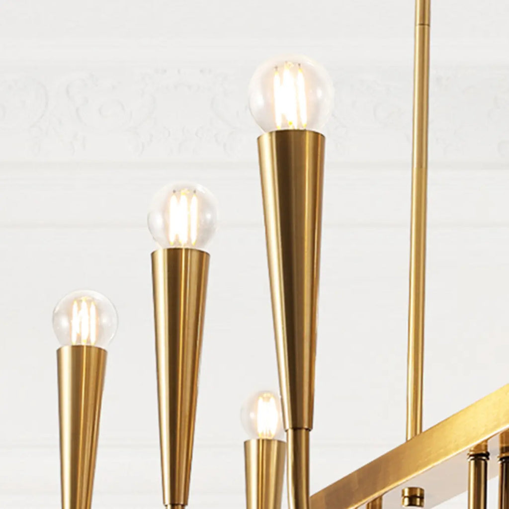Suspension moderne dorée réglable pour îlot de cuisine