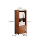 Armoire de rangement d'angle géométrique à plusieurs niveaux en bois brun