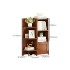 Armoire de rangement d'angle géométrique à plusieurs niveaux en bois brun