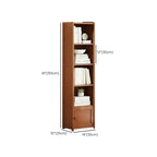 Armoire de rangement d'angle géométrique à plusieurs niveaux en bois brun