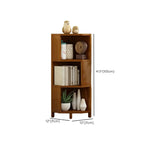Armoire de rangement d'angle géométrique à plusieurs niveaux en bois brun