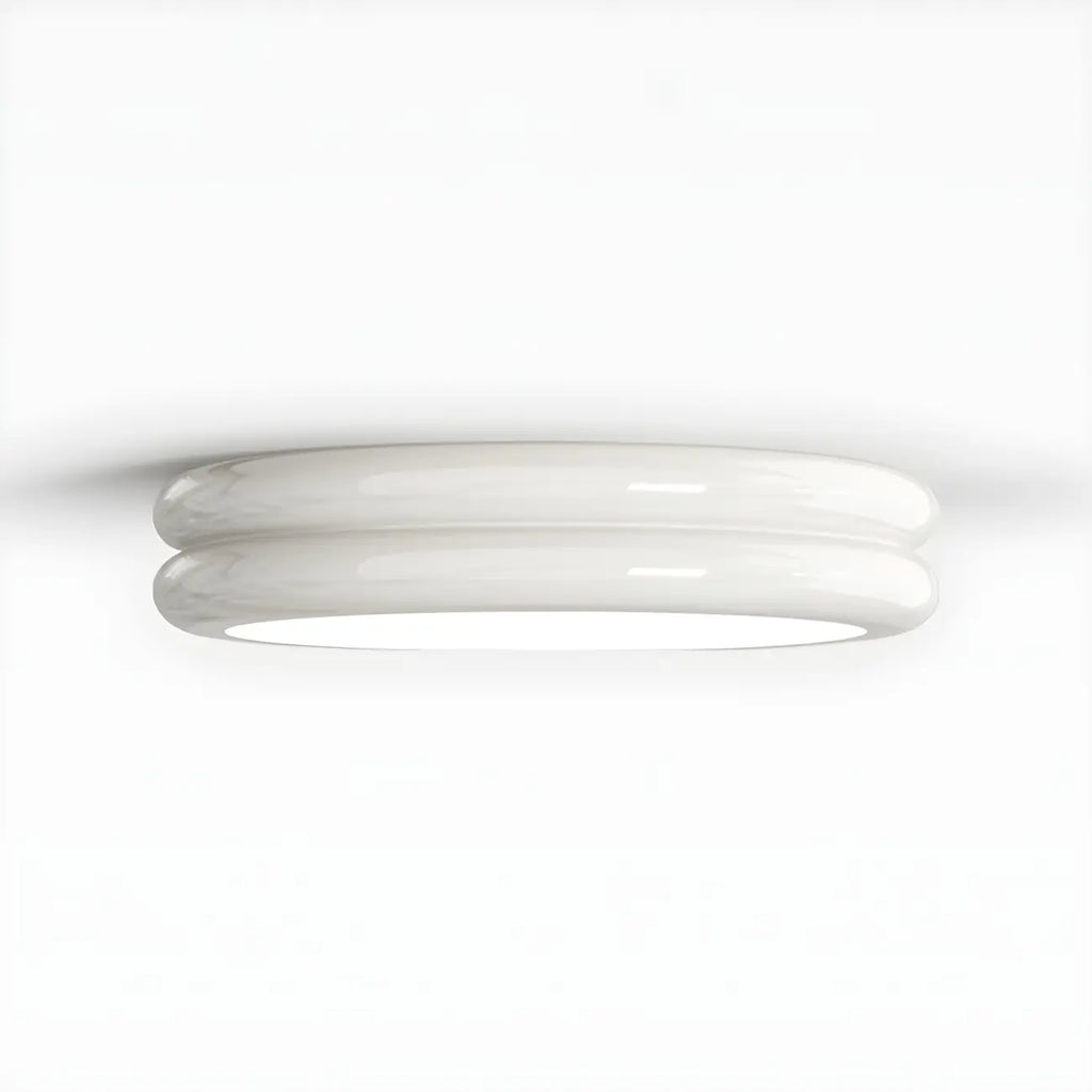 Plafonnier LED moderne à double cercle et à intensité variable