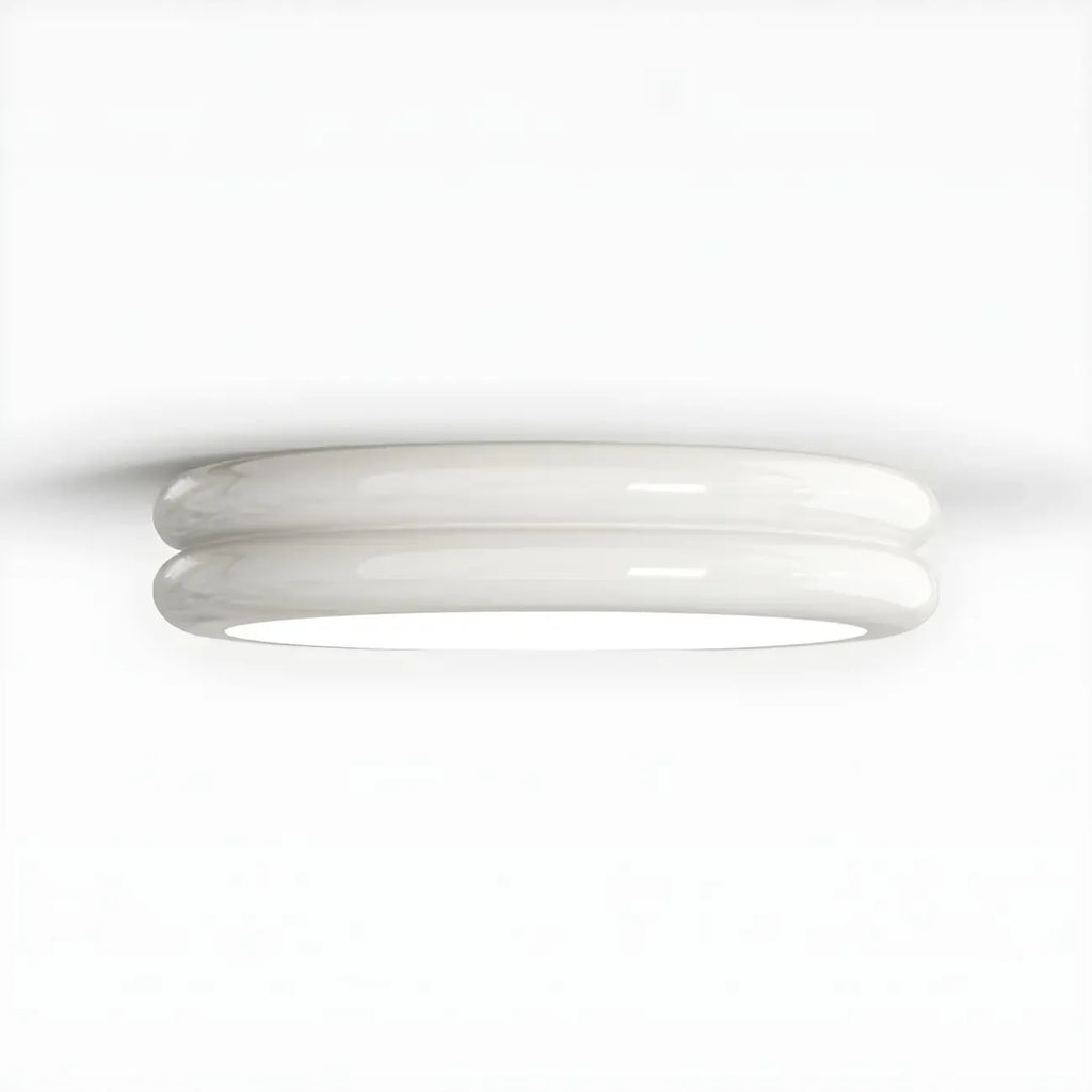 Plafonnier LED moderne à double cercle et à intensité variable