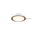 Plafonnier LED minimaliste en bois de noyer, à intensité variable, encastré.