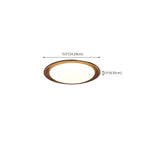 Plafonnier LED minimaliste en bois de noyer, à intensité variable, encastré.