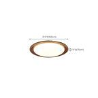 Plafonnier LED minimaliste en bois de noyer, à intensité variable, encastré.