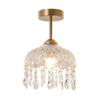 Plafonnier semi-encastré LED en cristal exquis pour intérieur
