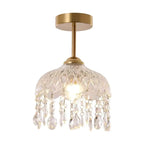 Plafonnier semi-encastré LED en cristal exquis pour intérieur