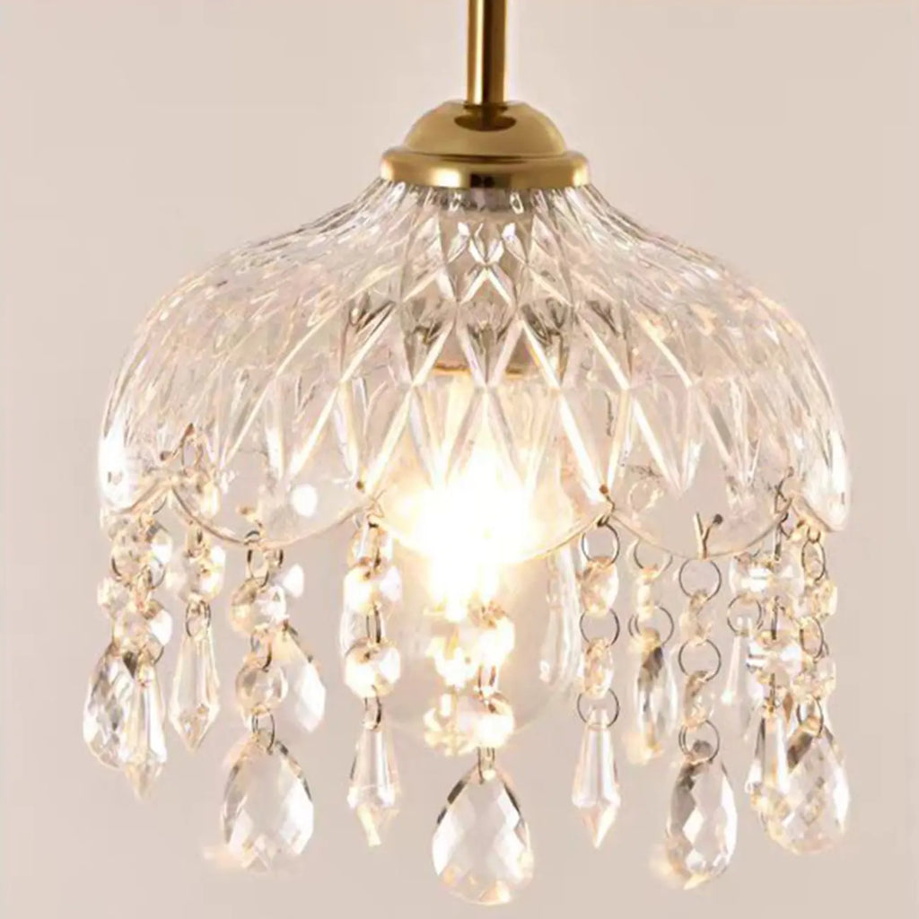 Plafonnier semi-encastré LED en cristal exquis pour intérieur