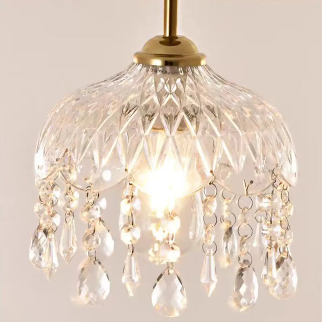 Plafonnier semi-encastré LED en cristal exquis pour intérieur