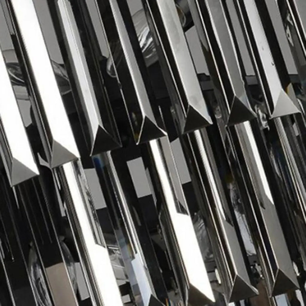 Suspension moderne à deux niveaux en cristal pour îlot de cuisine