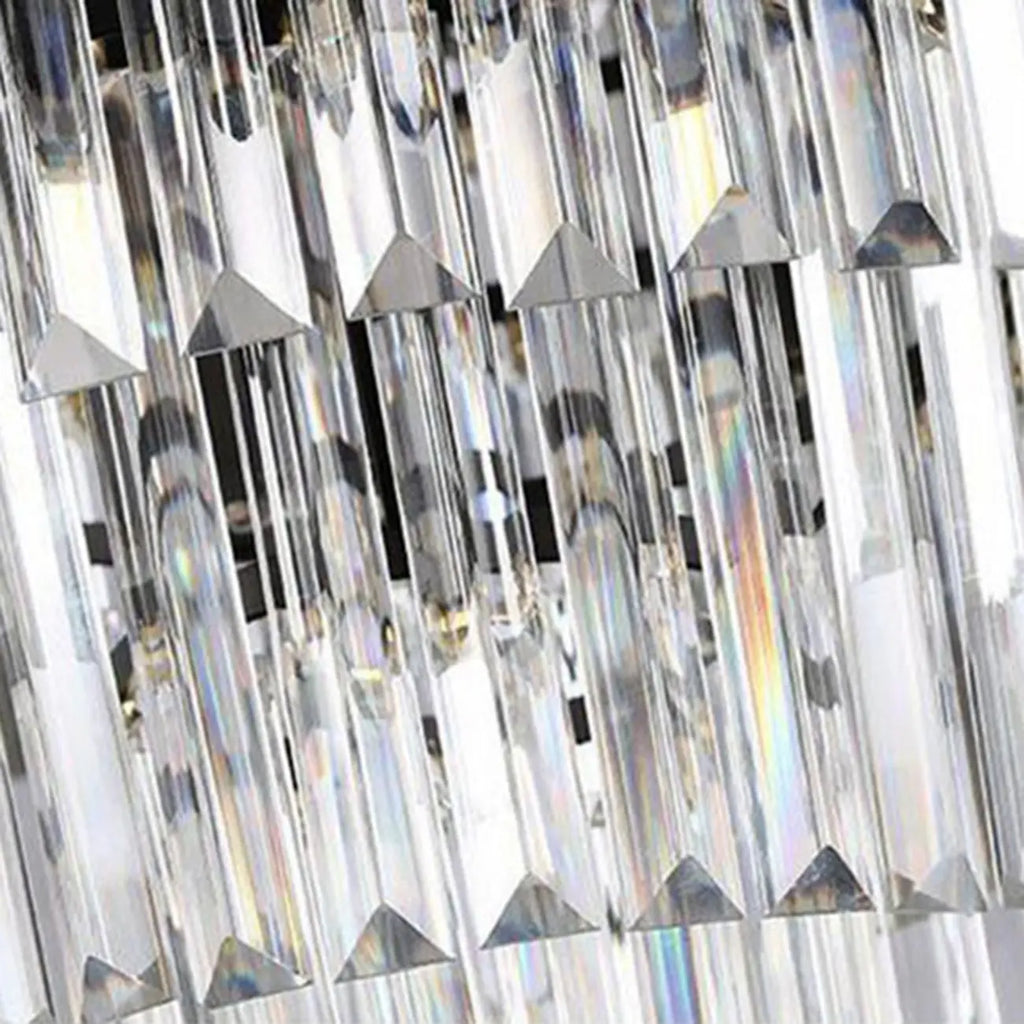 Suspension moderne à deux niveaux en cristal pour îlot de cuisine