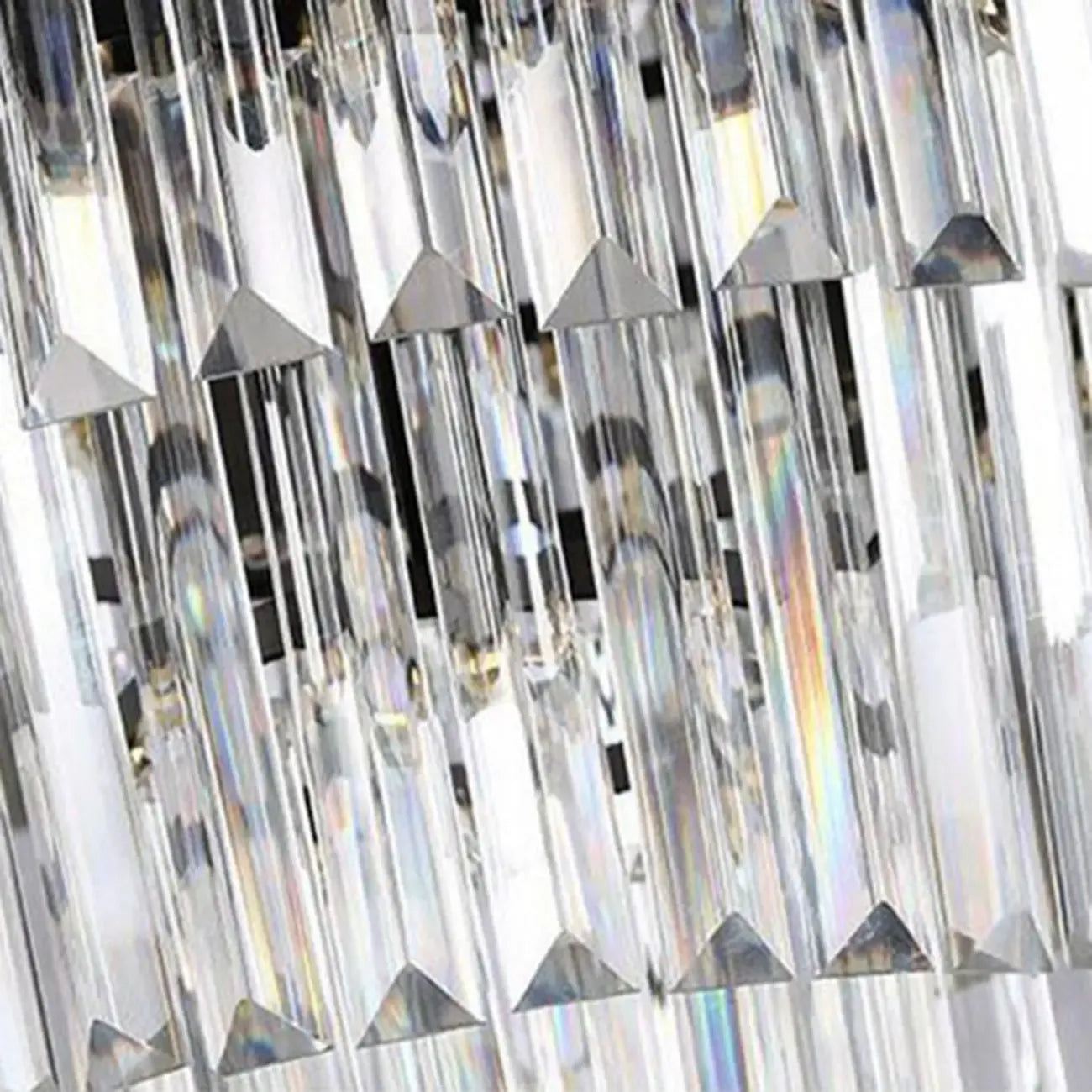 Suspension moderne à deux niveaux en cristal pour îlot de cuisine