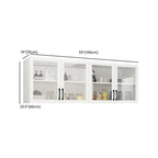 Vitrine suspendue de cuisine en bois blanc et verre