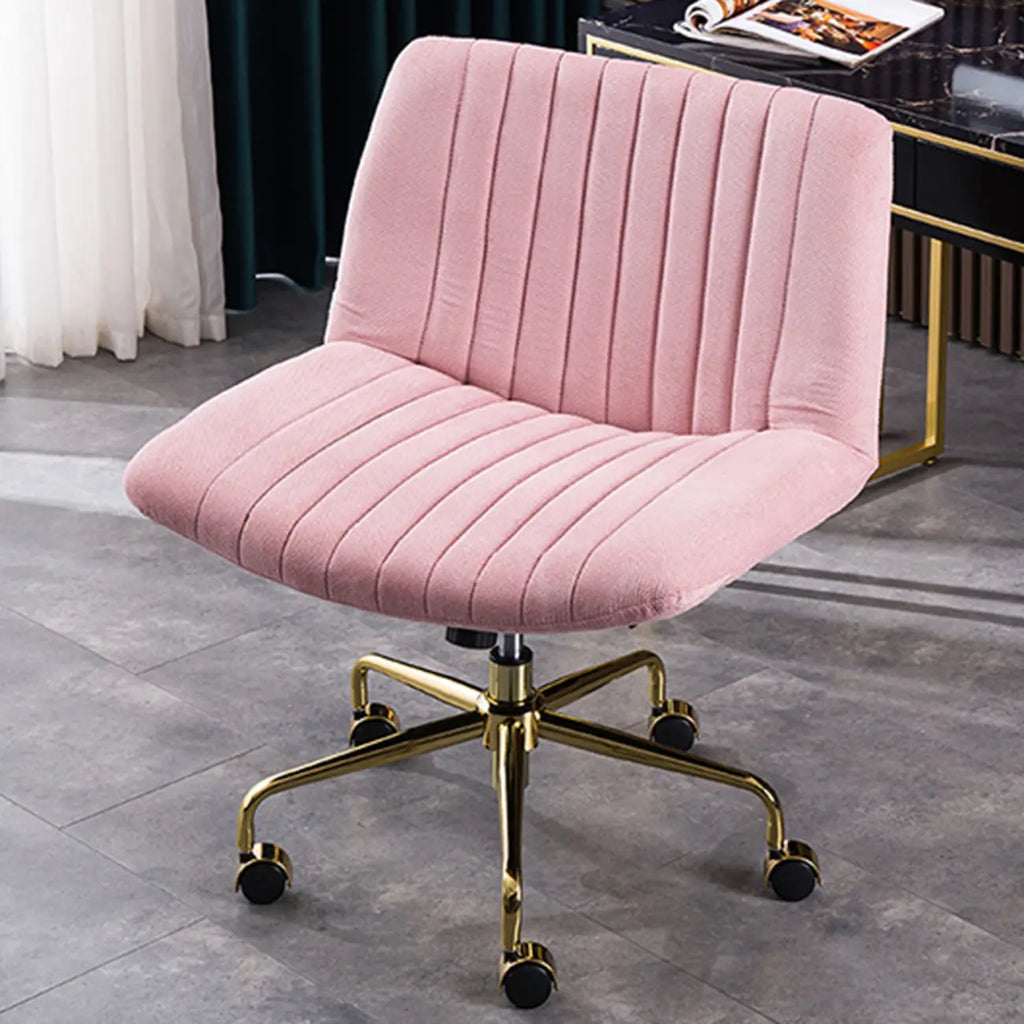 Fauteuil de bureau pivotant élégant, revêtu de lin gris