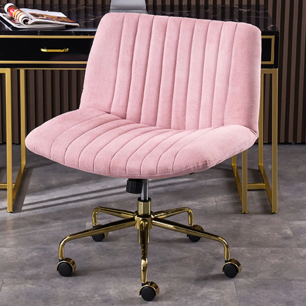 Fauteuil de bureau pivotant élégant, revêtu de lin gris
