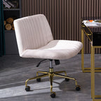 Fauteuil de bureau pivotant élégant, revêtu de lin gris