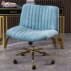 Fauteuil de bureau pivotant élégant, revêtu de lin gris