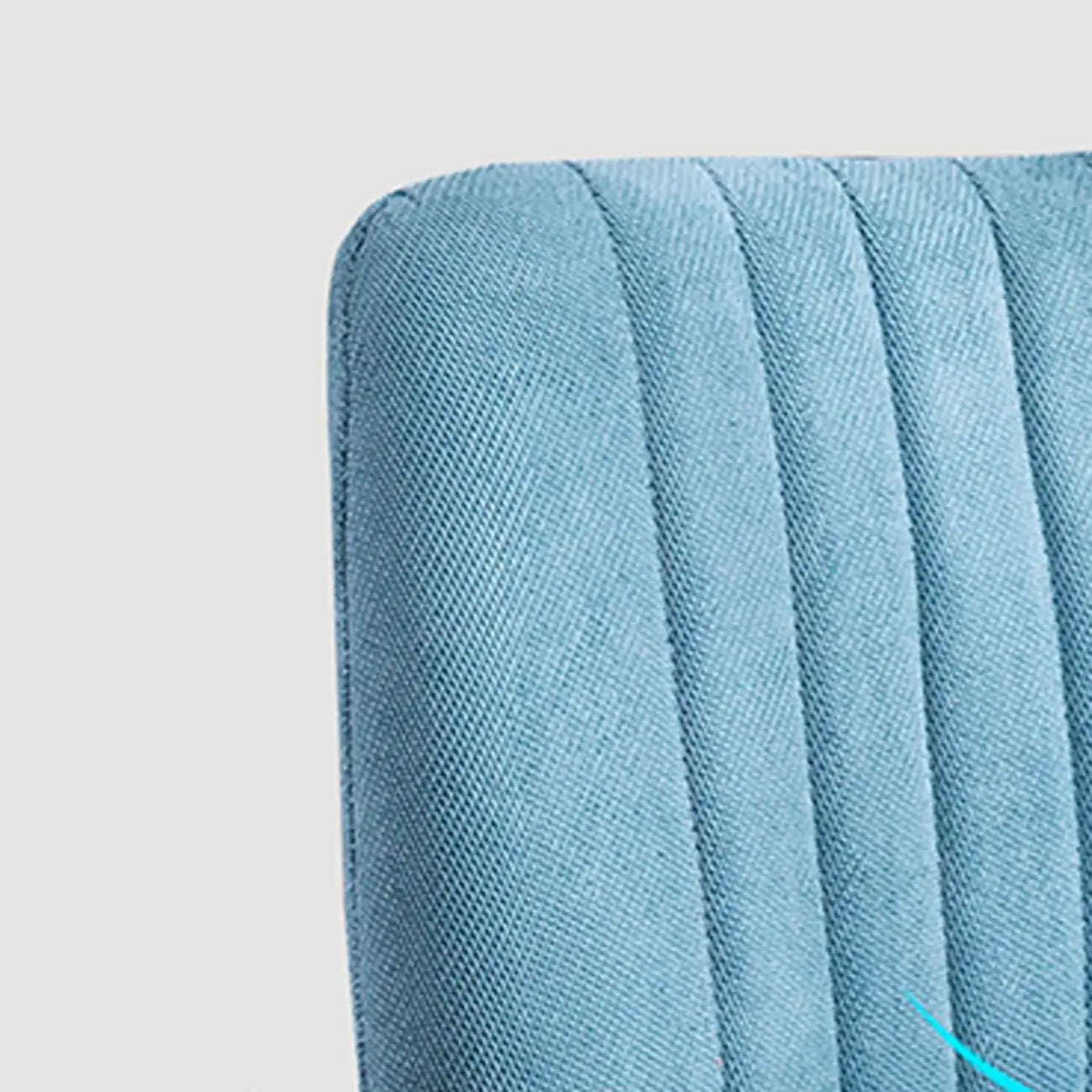 Fauteuil de bureau pivotant élégant, revêtu de lin gris