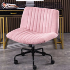 Fauteuil de bureau pivotant élégant, revêtu de lin gris