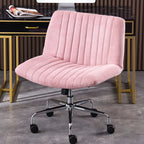 Fauteuil de bureau pivotant élégant, revêtu de lin gris
