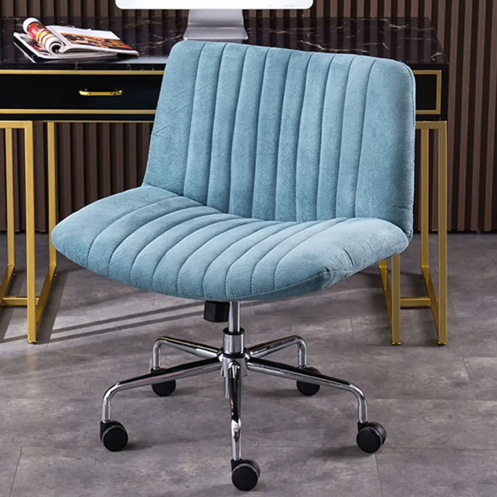 Fauteuil de bureau pivotant élégant, revêtu de lin gris