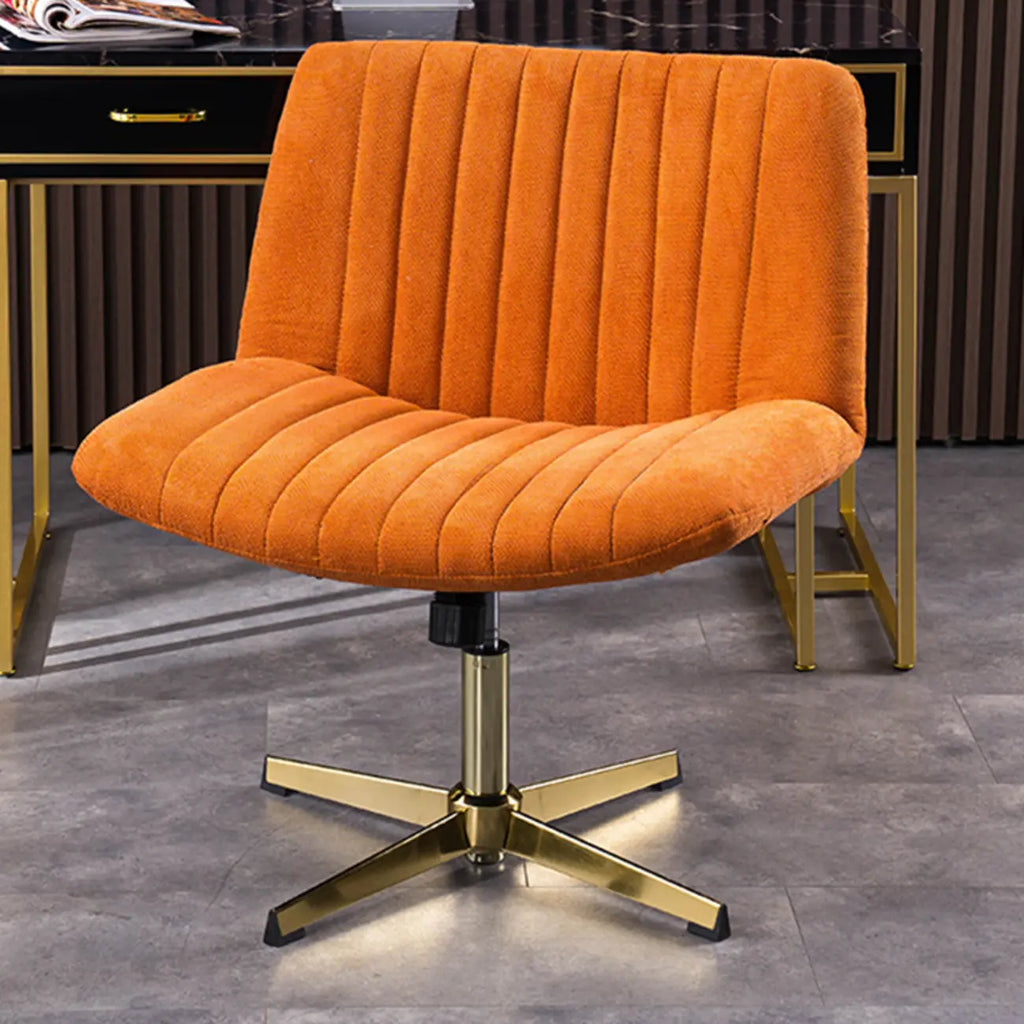 Fauteuil de bureau pivotant élégant, revêtu de lin gris
