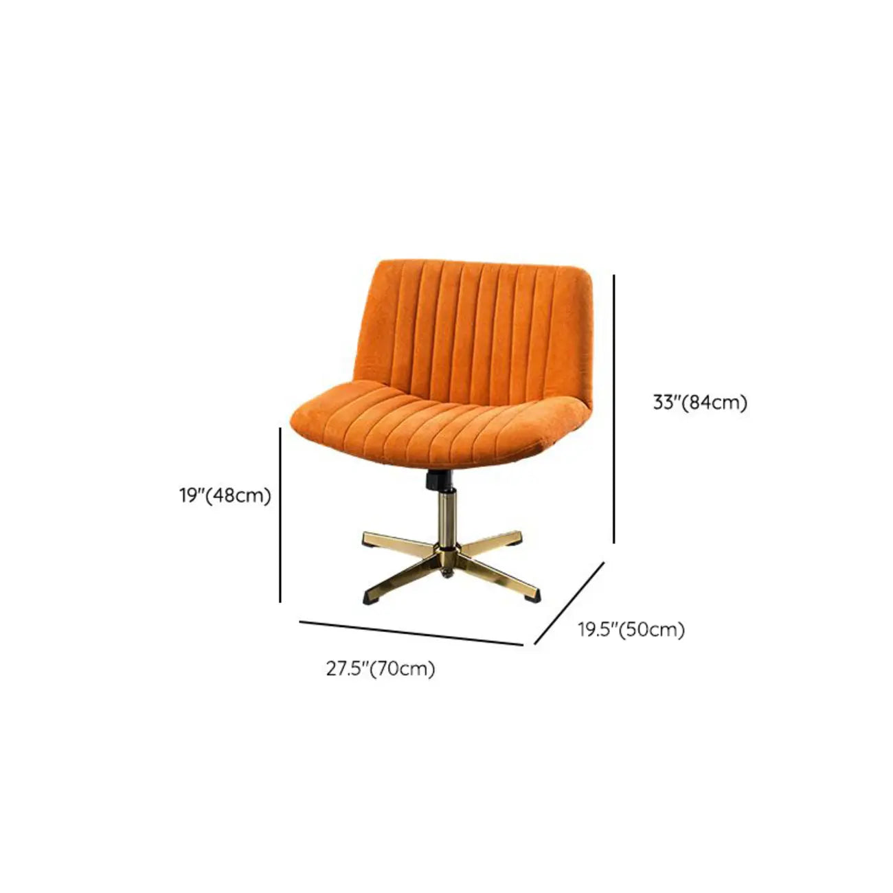 Fauteuil de bureau pivotant élégant, revêtu de lin gris