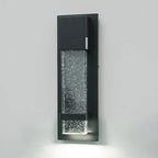 Applique murale extérieure moderne à LED en métal noir et verre étoilé
