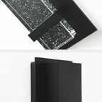 Applique murale extérieure moderne à LED en métal noir et verre étoilé