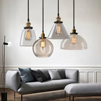 Lampadario a sospensione moderno in vetro geometrico per zona cucina