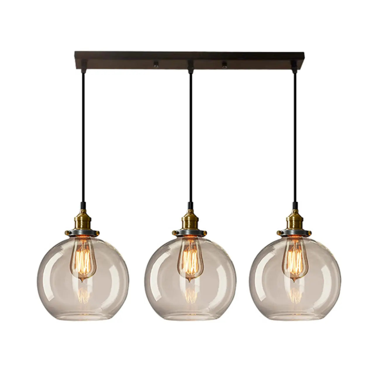 Suspension géométrique moderne en verre pour îlot de cuisine