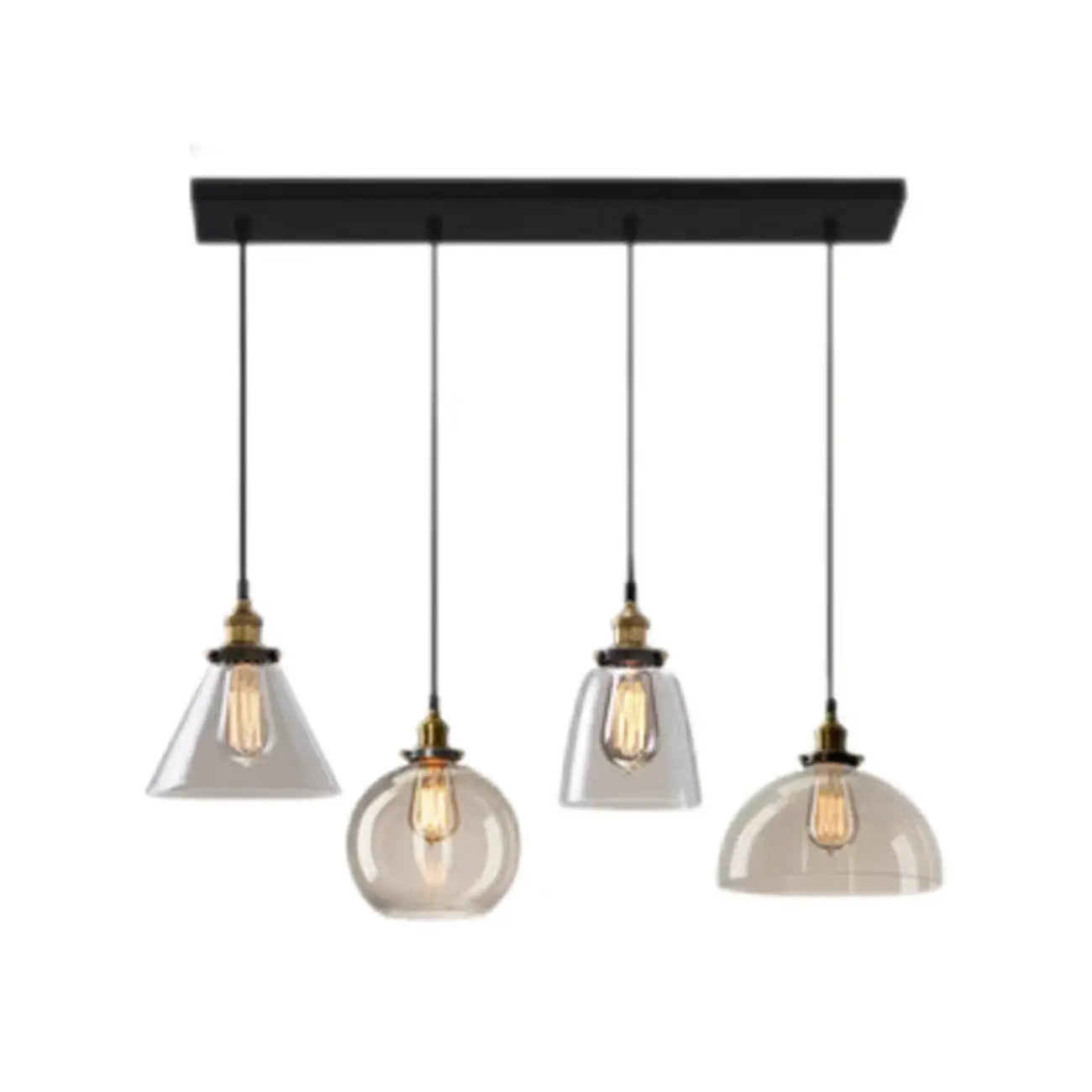 Lampadario a sospensione moderno in vetro geometrico per zona cucina