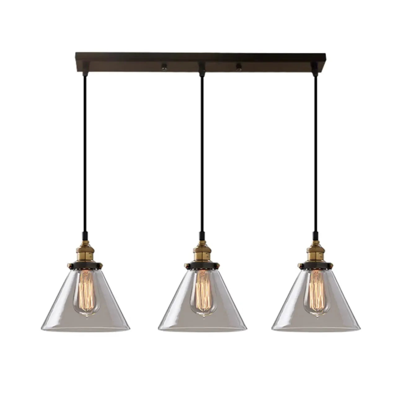 Suspension géométrique moderne en verre pour îlot de cuisine