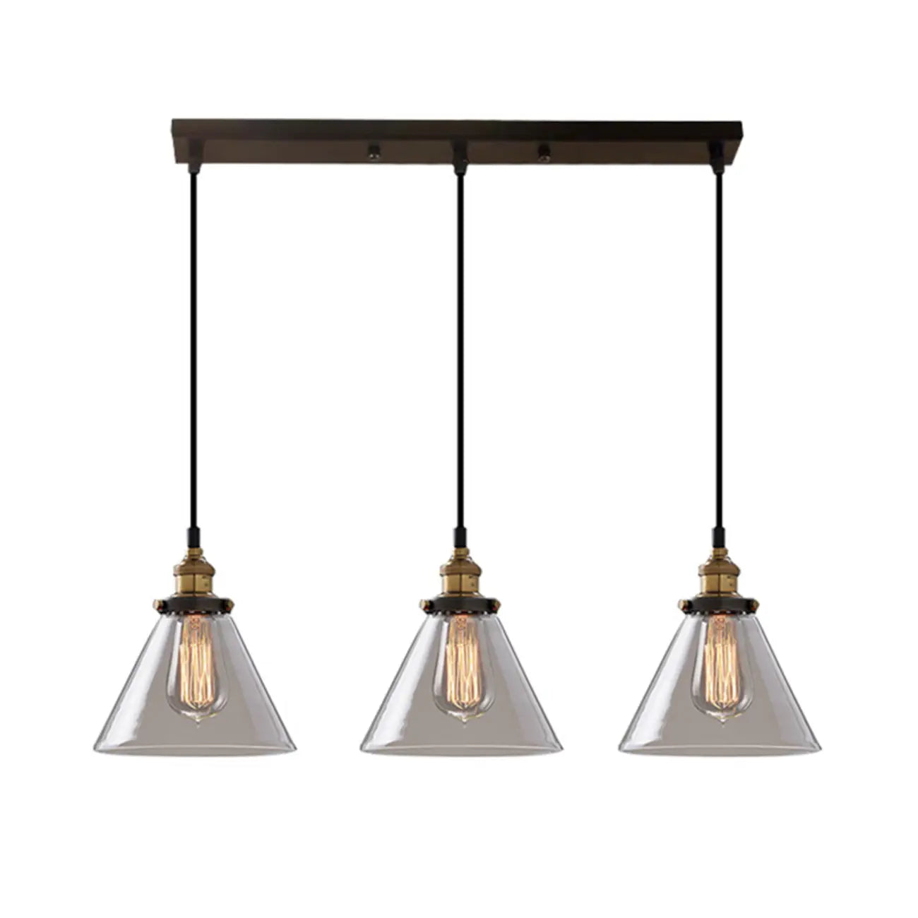 Suspension géométrique moderne en verre pour îlot de cuisine