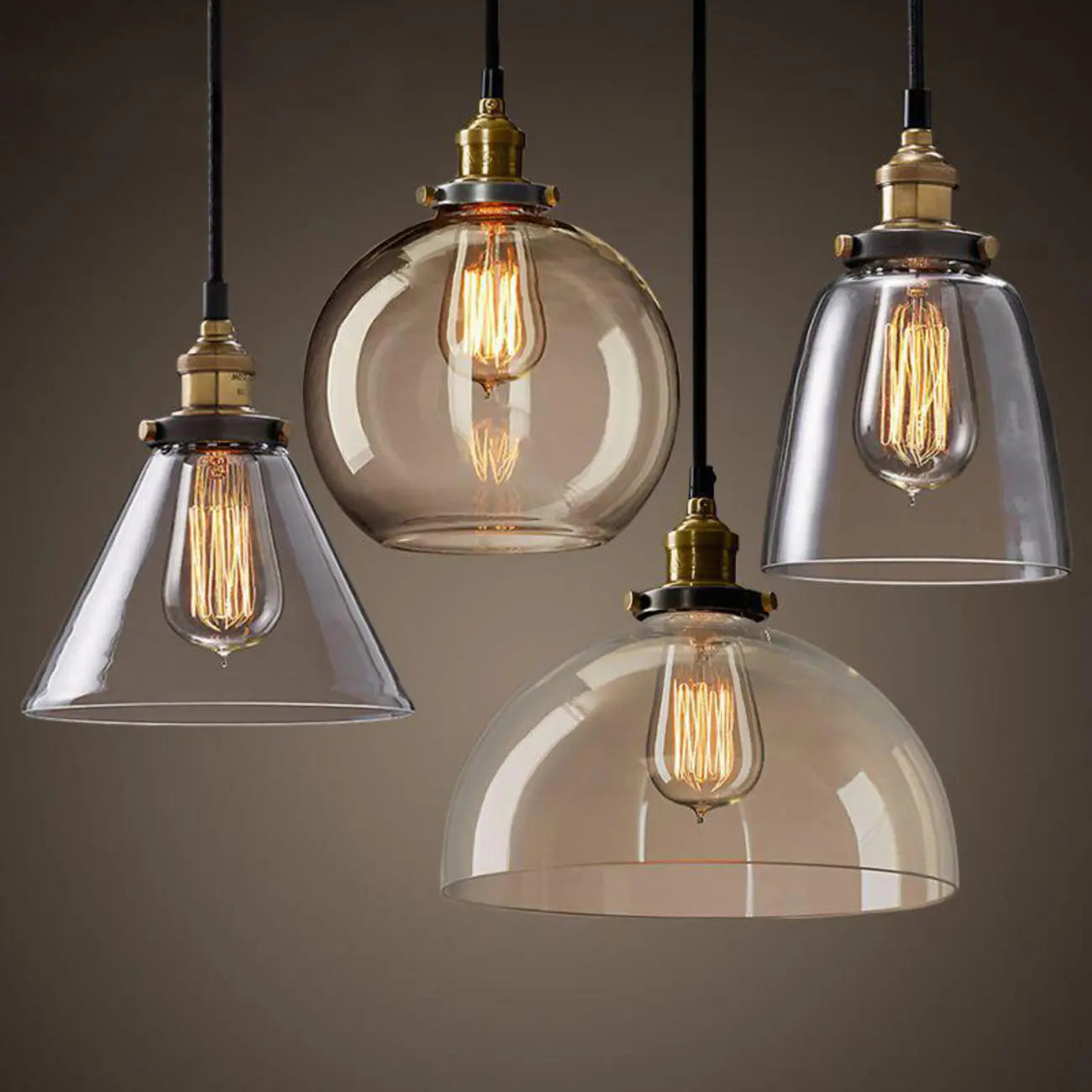Lampadario a sospensione moderno in vetro geometrico per zona cucina
