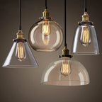 Lampadario a sospensione moderno in vetro geometrico per zona cucina