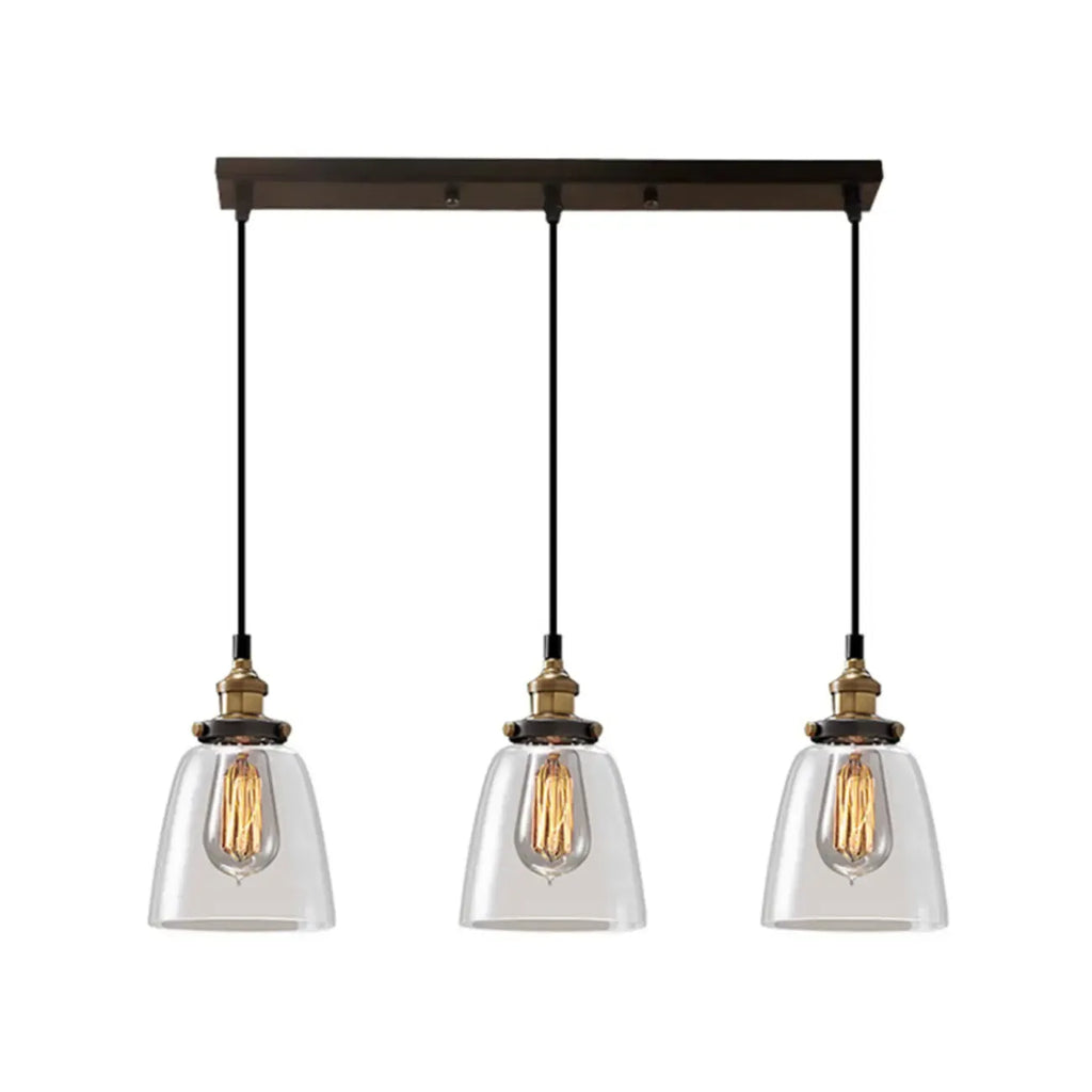 Lampadario a sospensione moderno in vetro geometrico per zona cucina